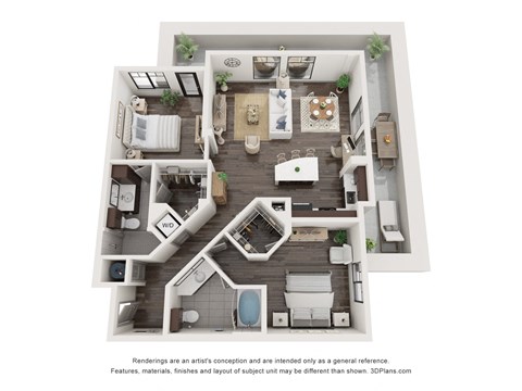 Edge at Flagler Village apartments in Fort Lauderdale Florida photo of two bedroom floorplan